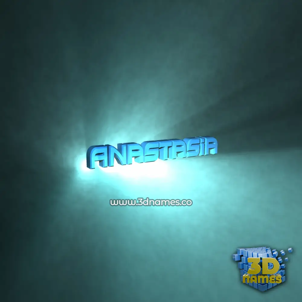 anastasia in Light Shine style - 3D name wallpaper
