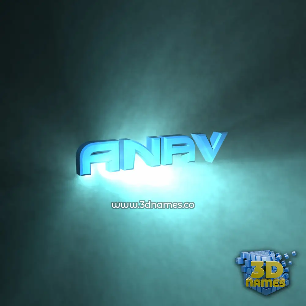 anav in Light Shine style - 3D name wallpaper