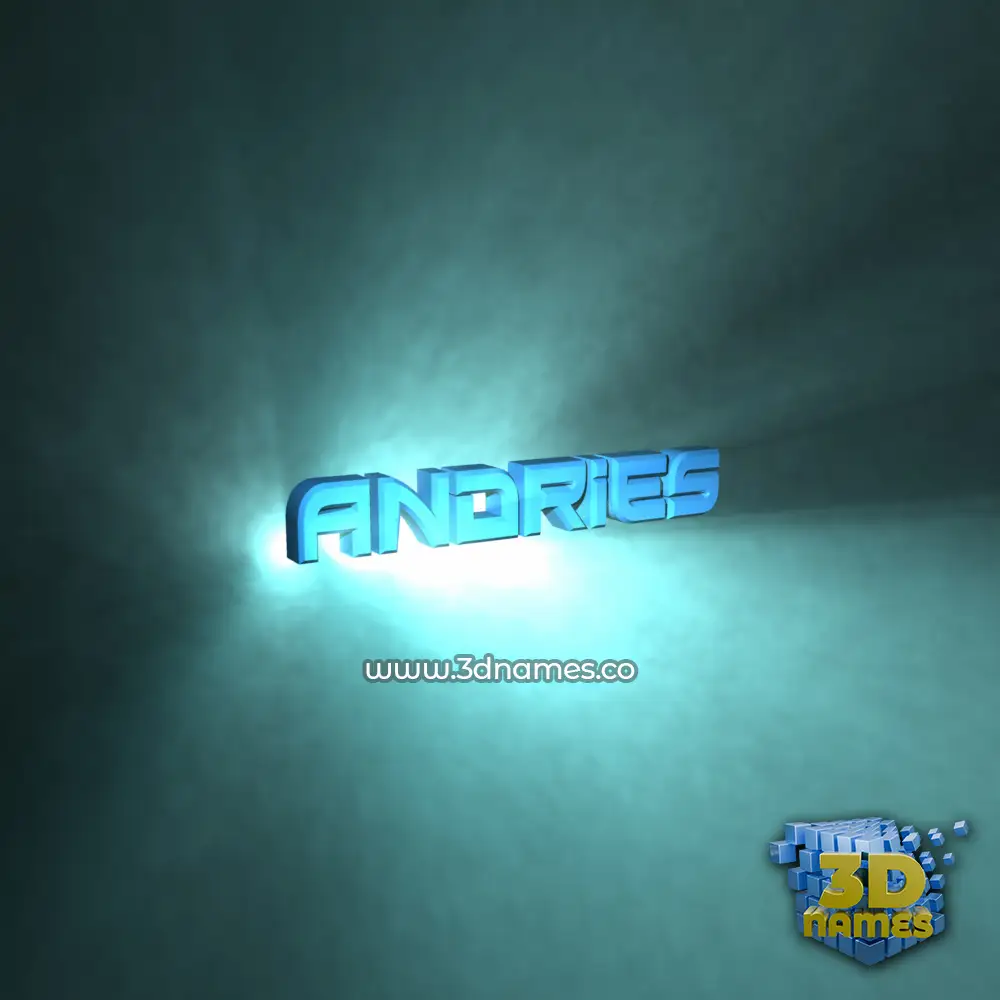 andries in Light Shine style - 3D name wallpaper