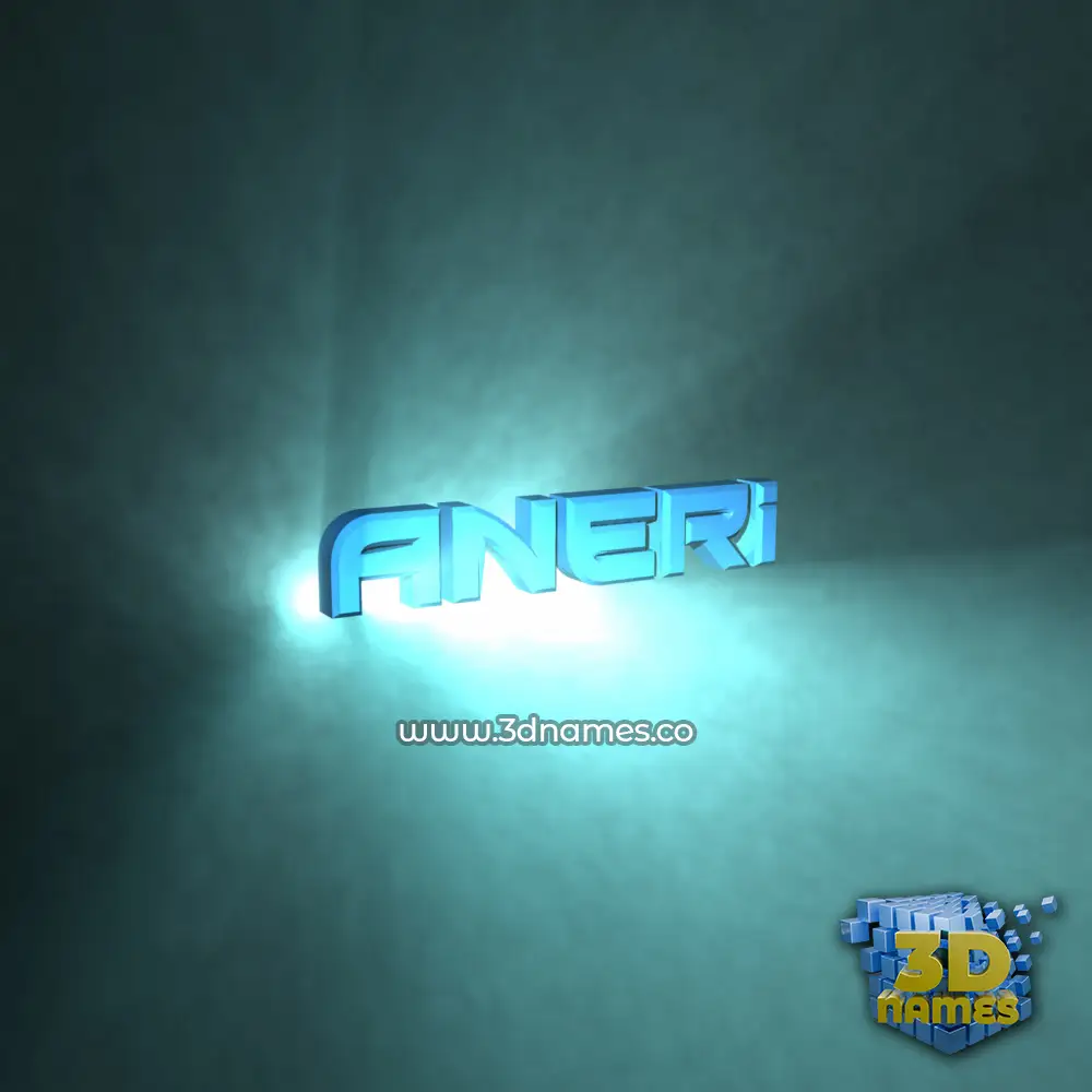 aneri in Light Shine style - 3D name wallpaper