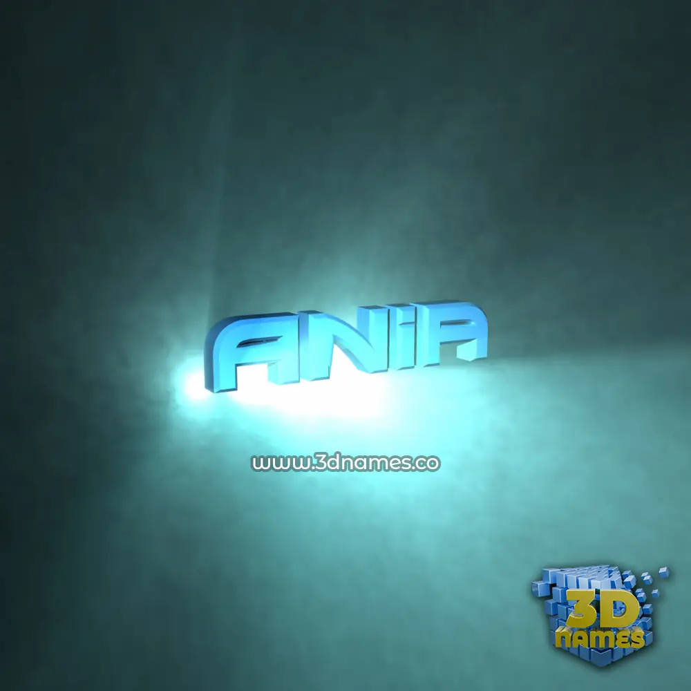 ania in Light Shine style - 3D name wallpaper