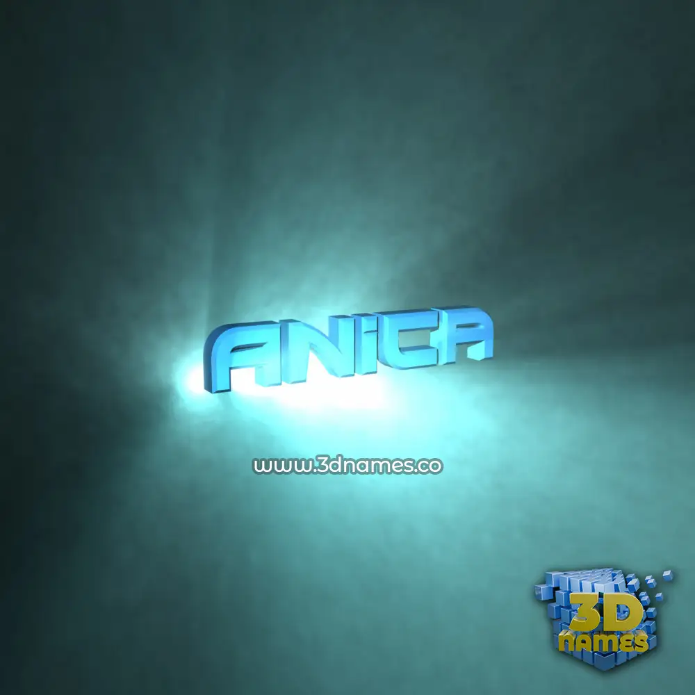 anica in Light Shine style - 3D name wallpaper