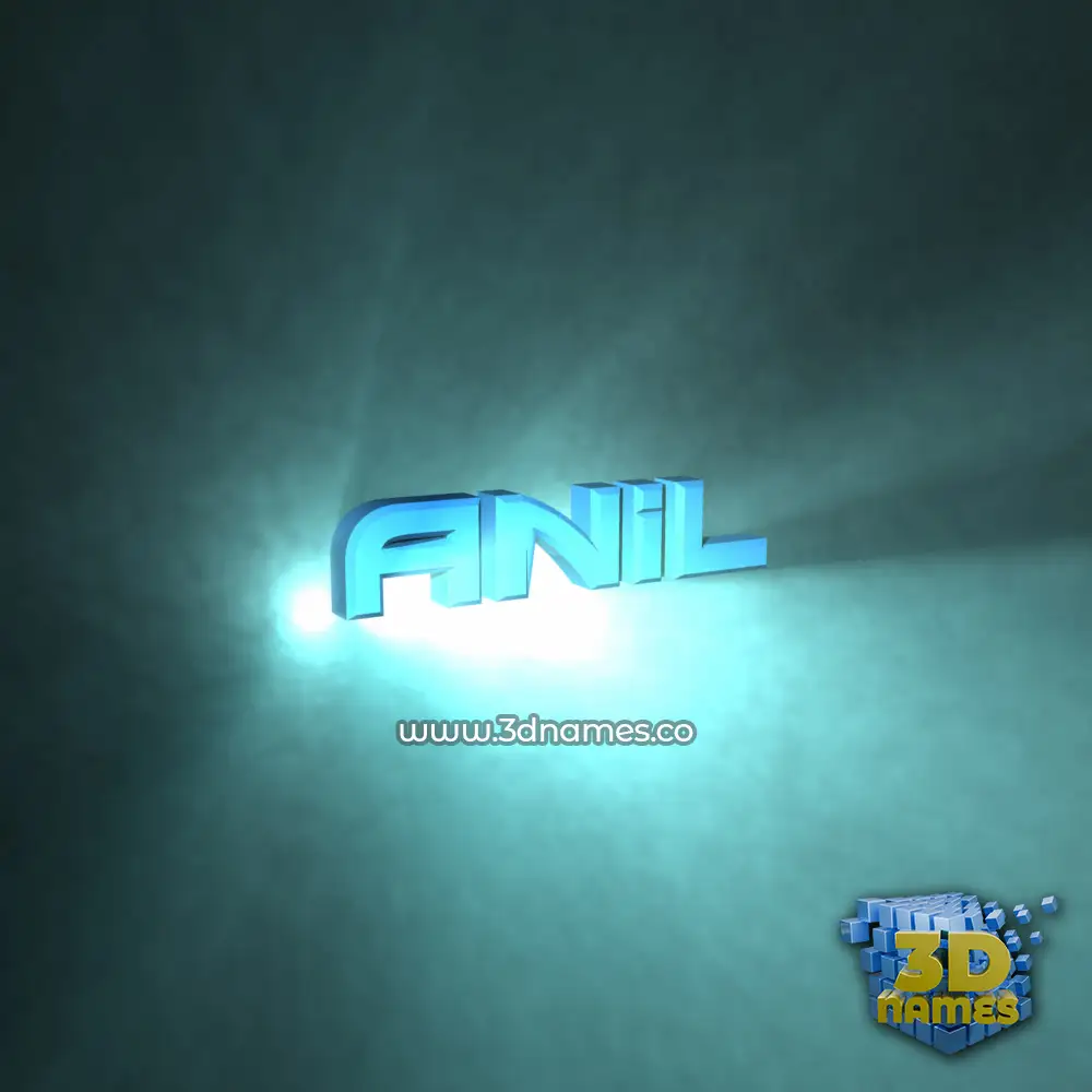 anil in Light Shine style - 3D name wallpaper