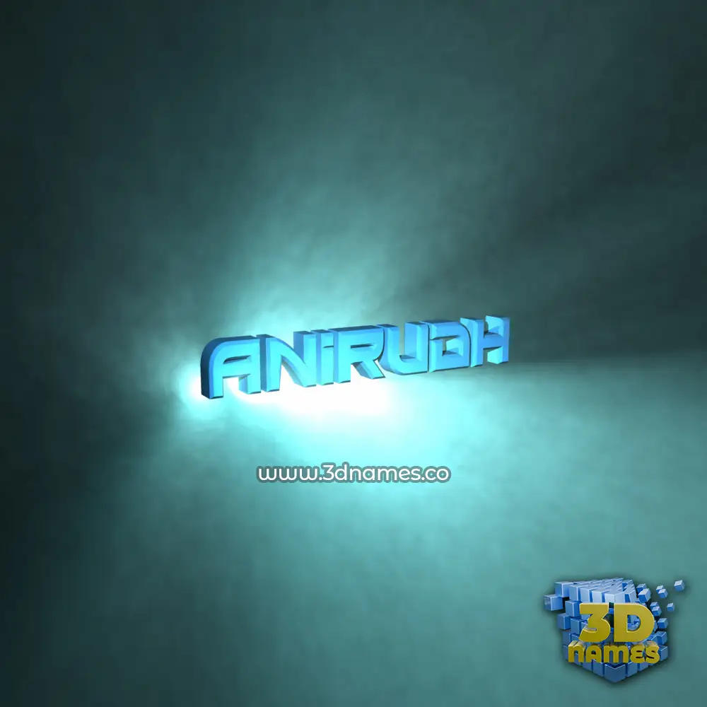 anirudh in Light Shine style - 3D name wallpaper