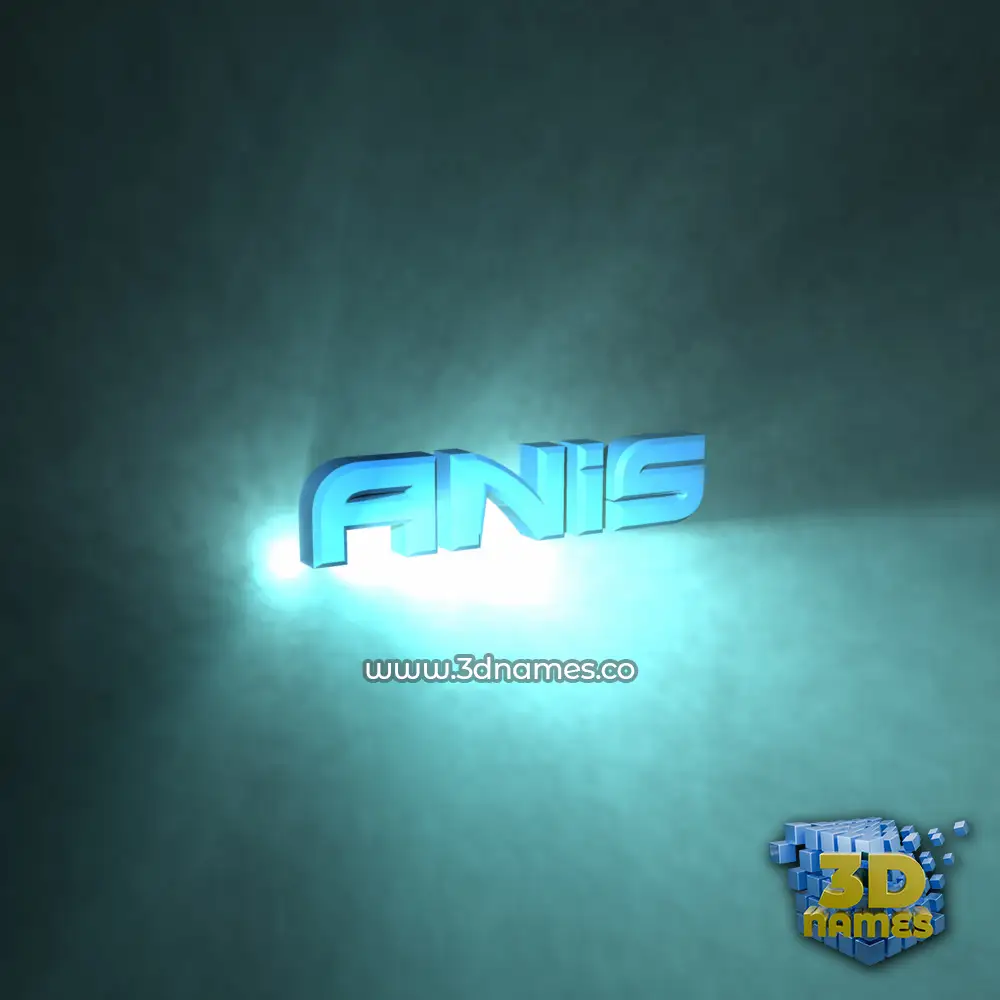 anis in Light Shine style - 3D name wallpaper