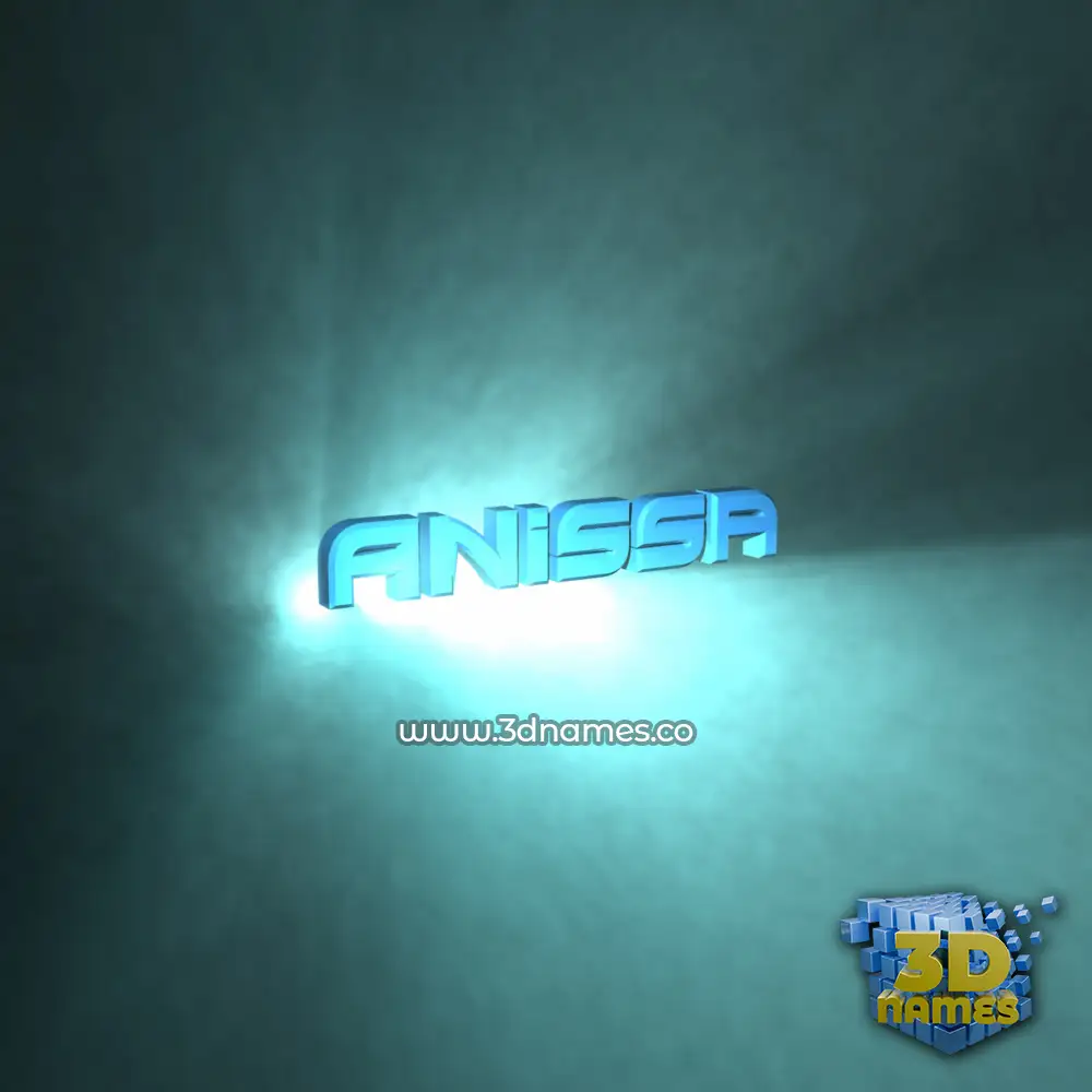 anissa in Light Shine style - 3D name wallpaper