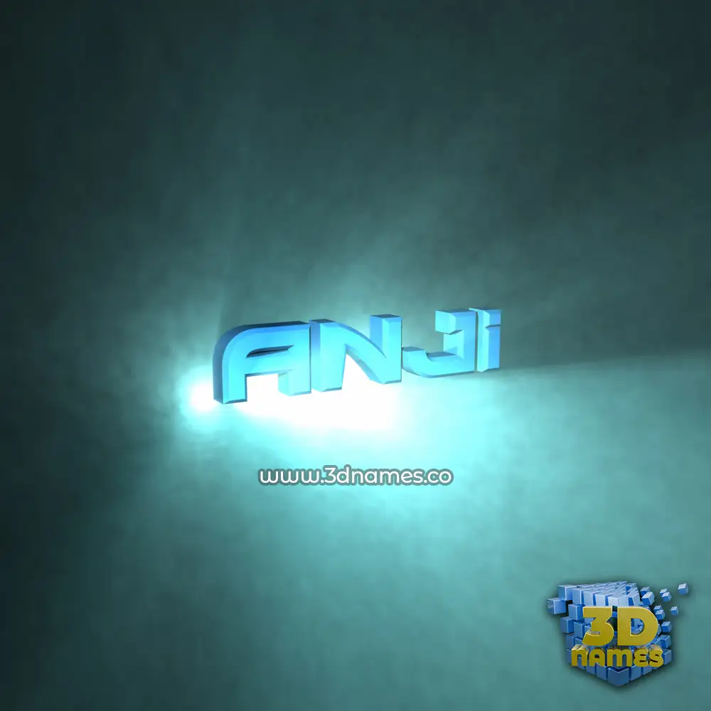 anji in Light Shine style - 3D name wallpaper