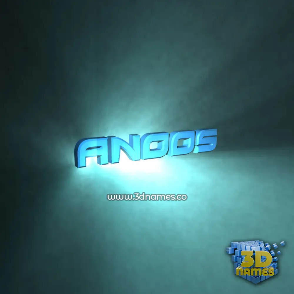 anoos in Light Shine style - 3D name wallpaper