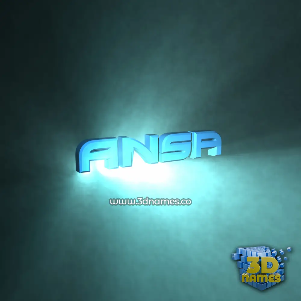ansa in Light Shine style - 3D name wallpaper
