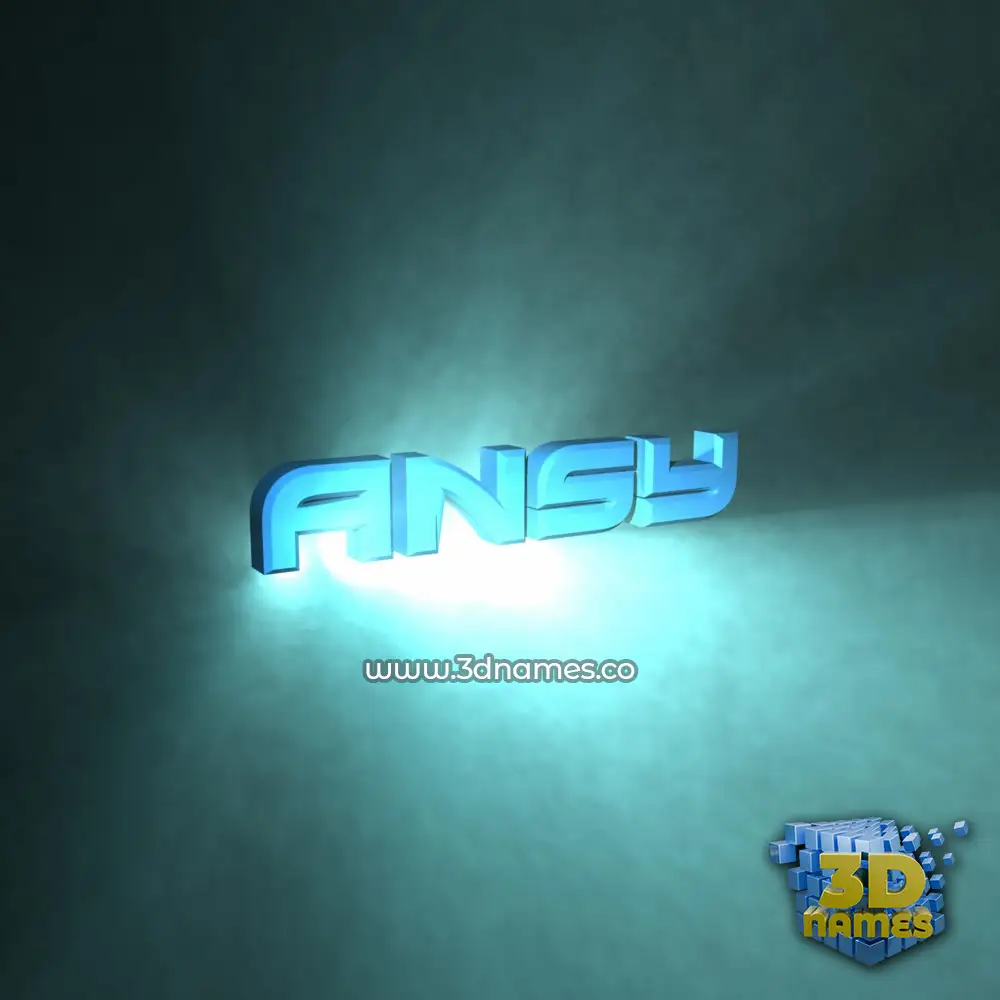 ansy in Light Shine style - 3D name wallpaper