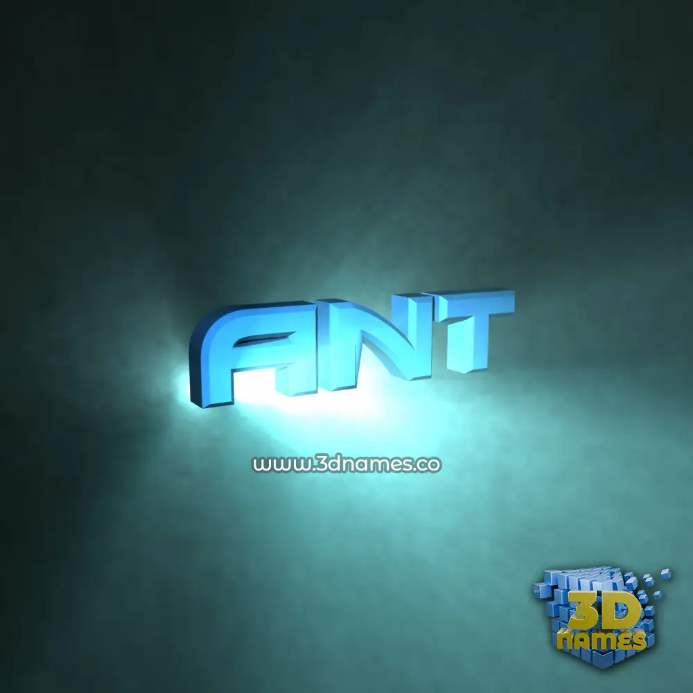 ant in Light Shine style - 3D name wallpaper
