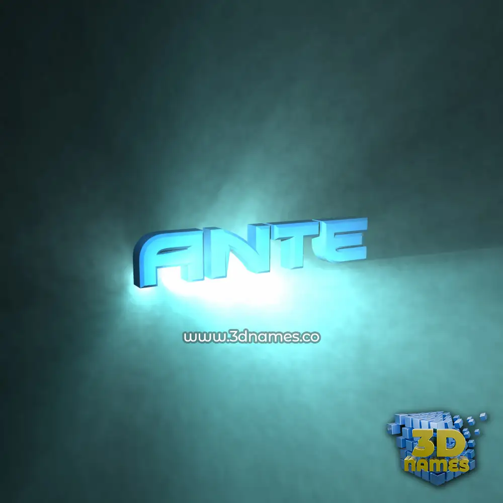 ante in Light Shine style - 3D name wallpaper
