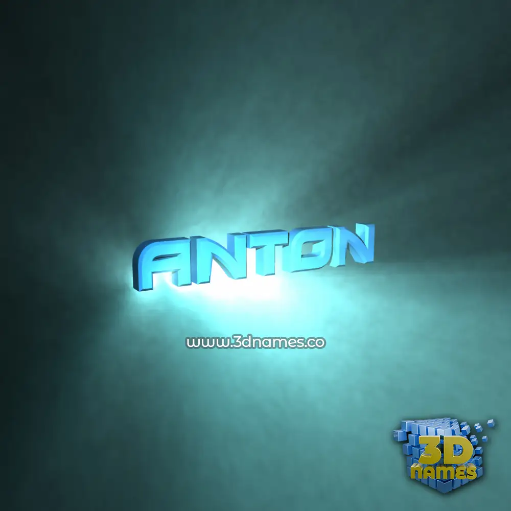 anton in Light Shine style - 3D name wallpaper