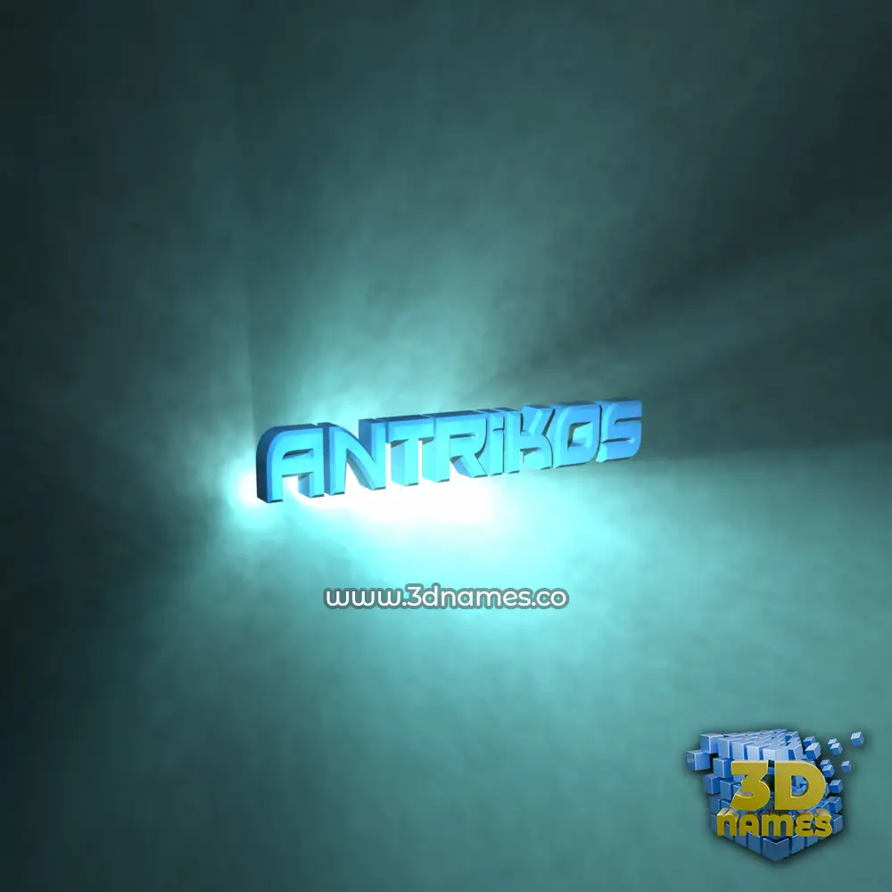 antrikos in Light Shine style - 3D name wallpaper