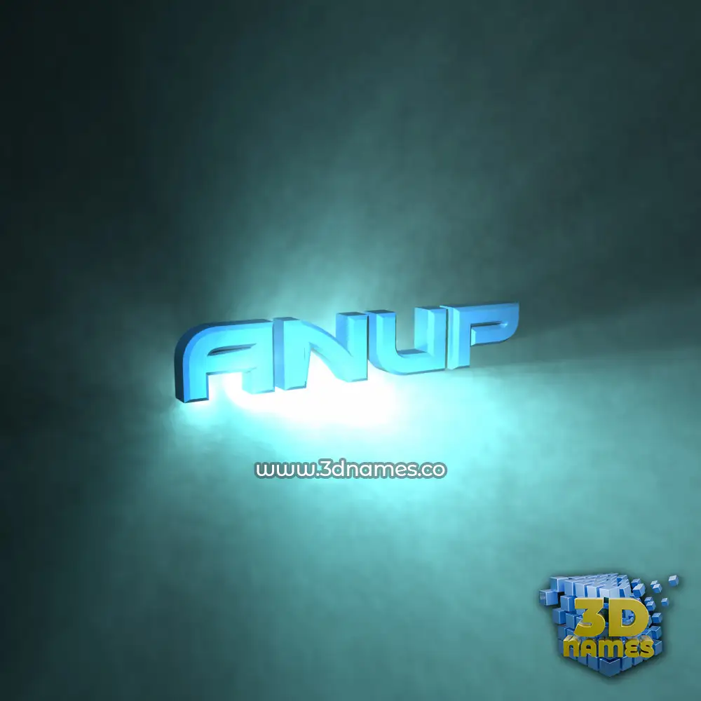 anup in Light Shine style - 3D name wallpaper
