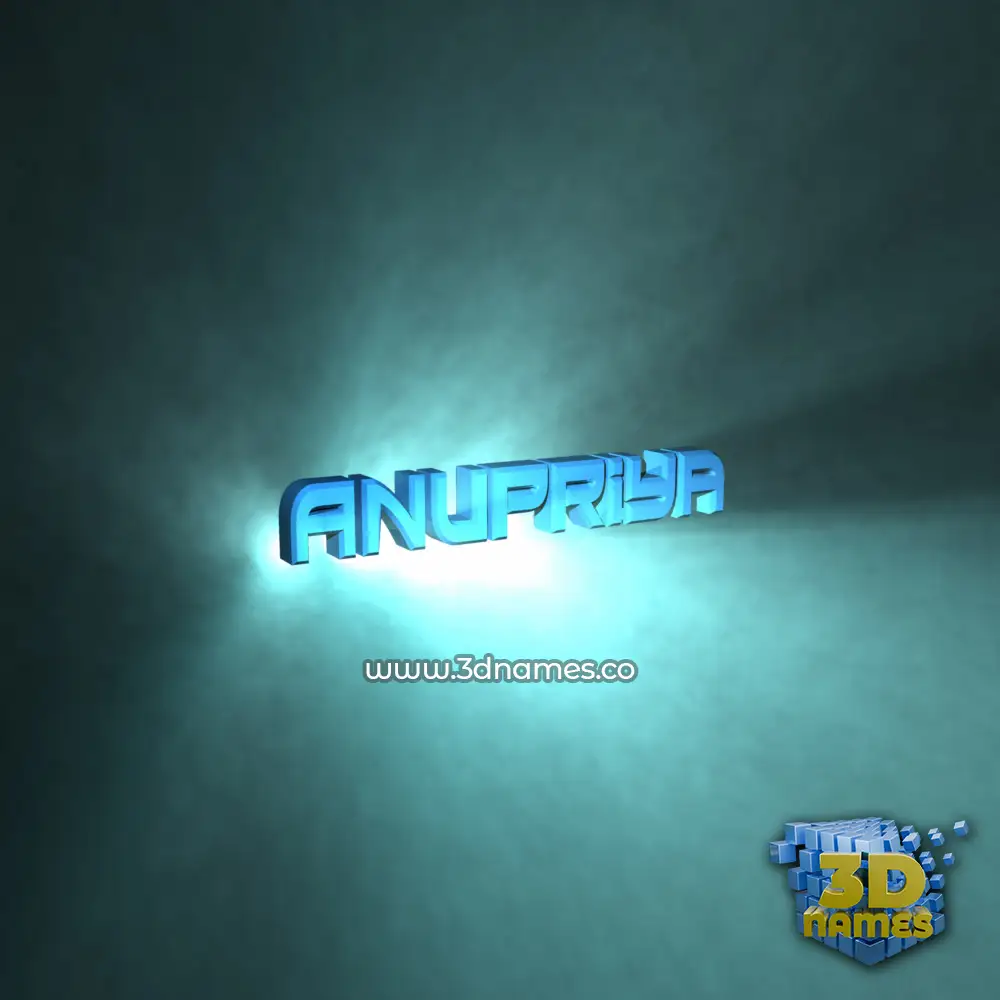 anupriya in Light Shine style - 3D name wallpaper