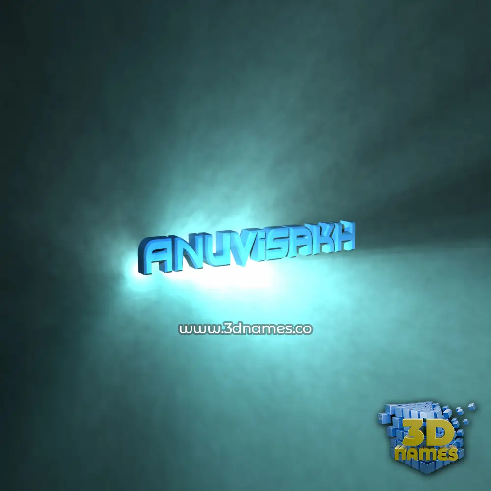 anuvisakh in Light Shine style - 3D name wallpaper