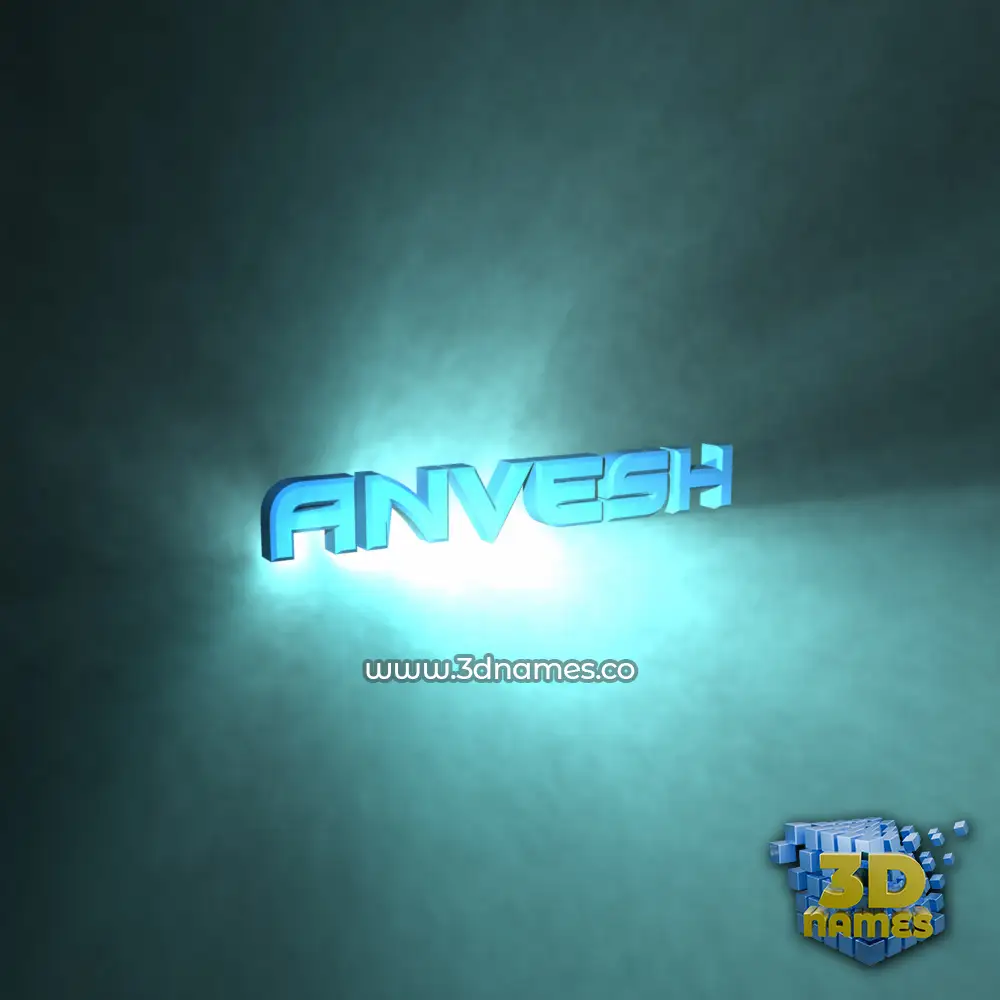 anvesh in Light Shine style - 3D name wallpaper