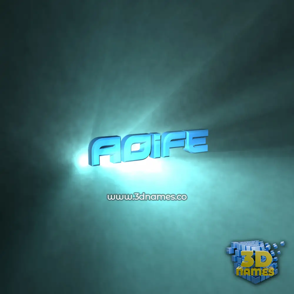 aoife in Light Shine style - 3D name wallpaper
