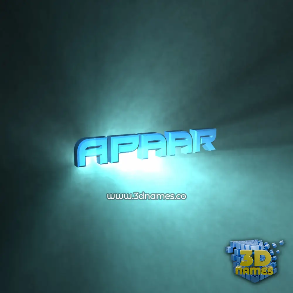 apaar in Light Shine style - 3D name wallpaper