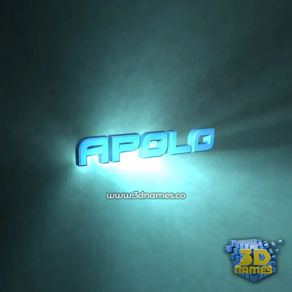 apolo in Light Shine style - 3D name wallpaper