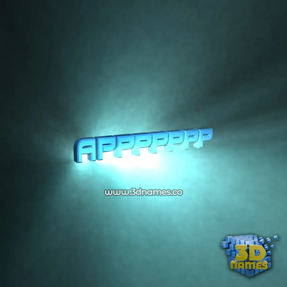 appppppp in Light Shine style - 3D name wallpaper