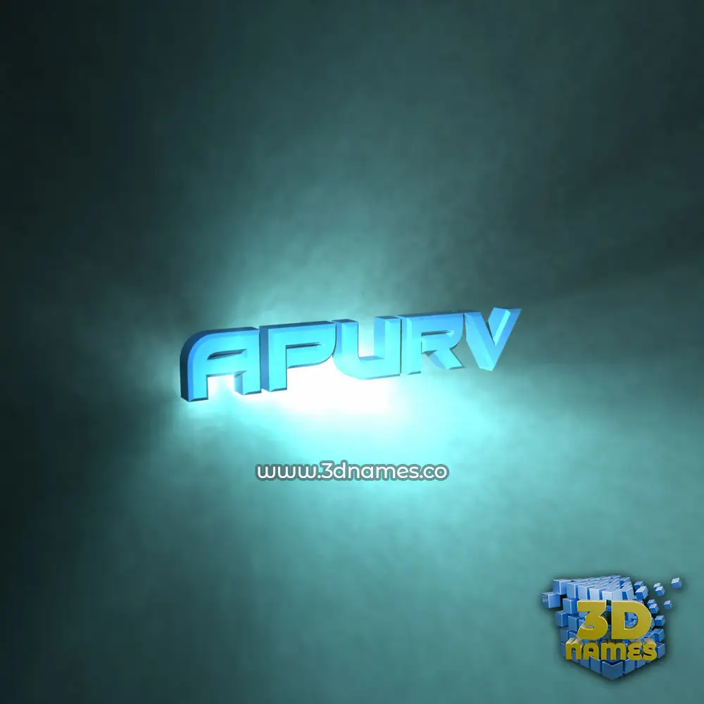 apurv in Light Shine style - 3D name wallpaper