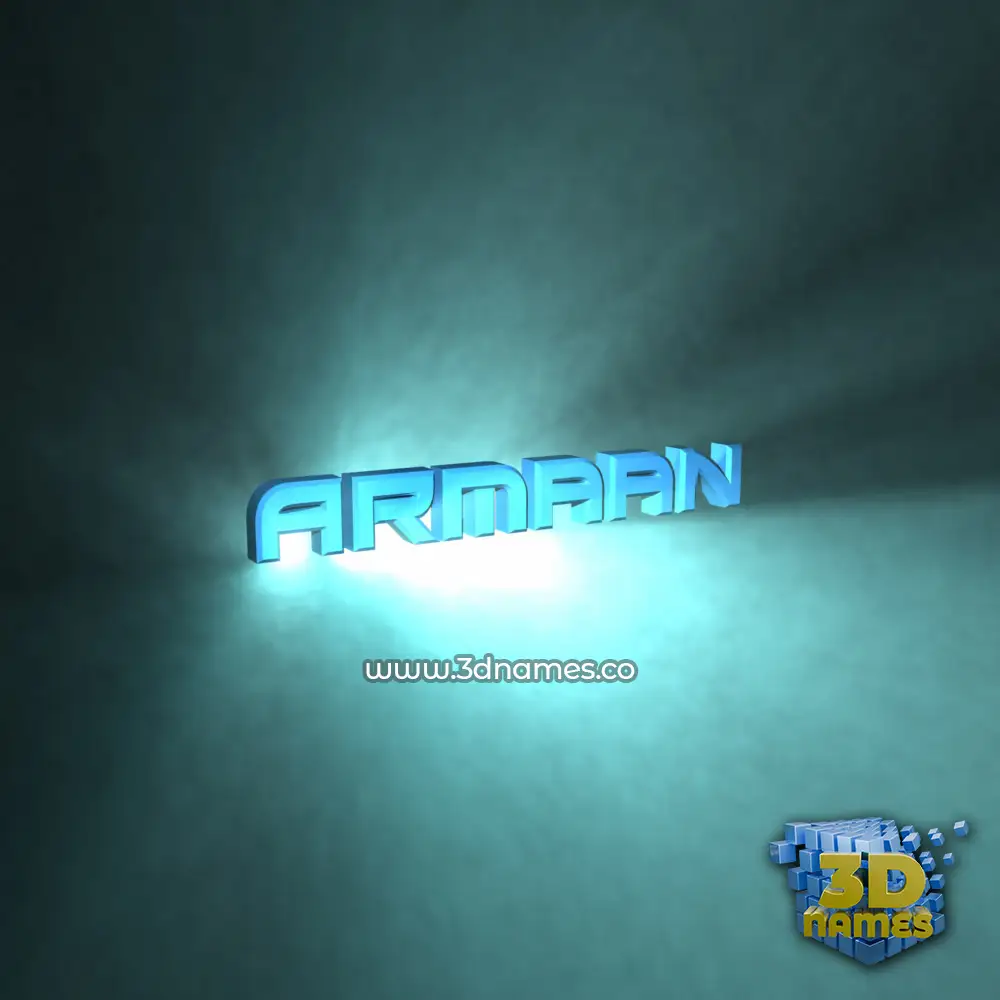 armaan in Light Shine style - 3D name wallpaper