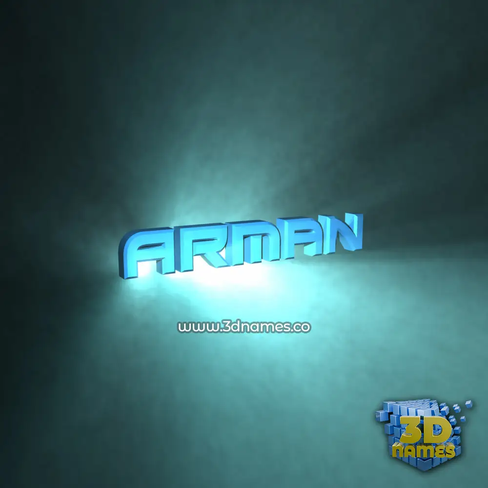arman in Light Shine style - 3D name wallpaper