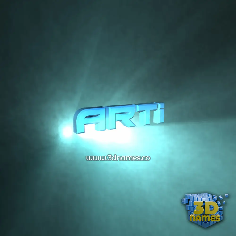 arti in Light Shine style - 3D name wallpaper