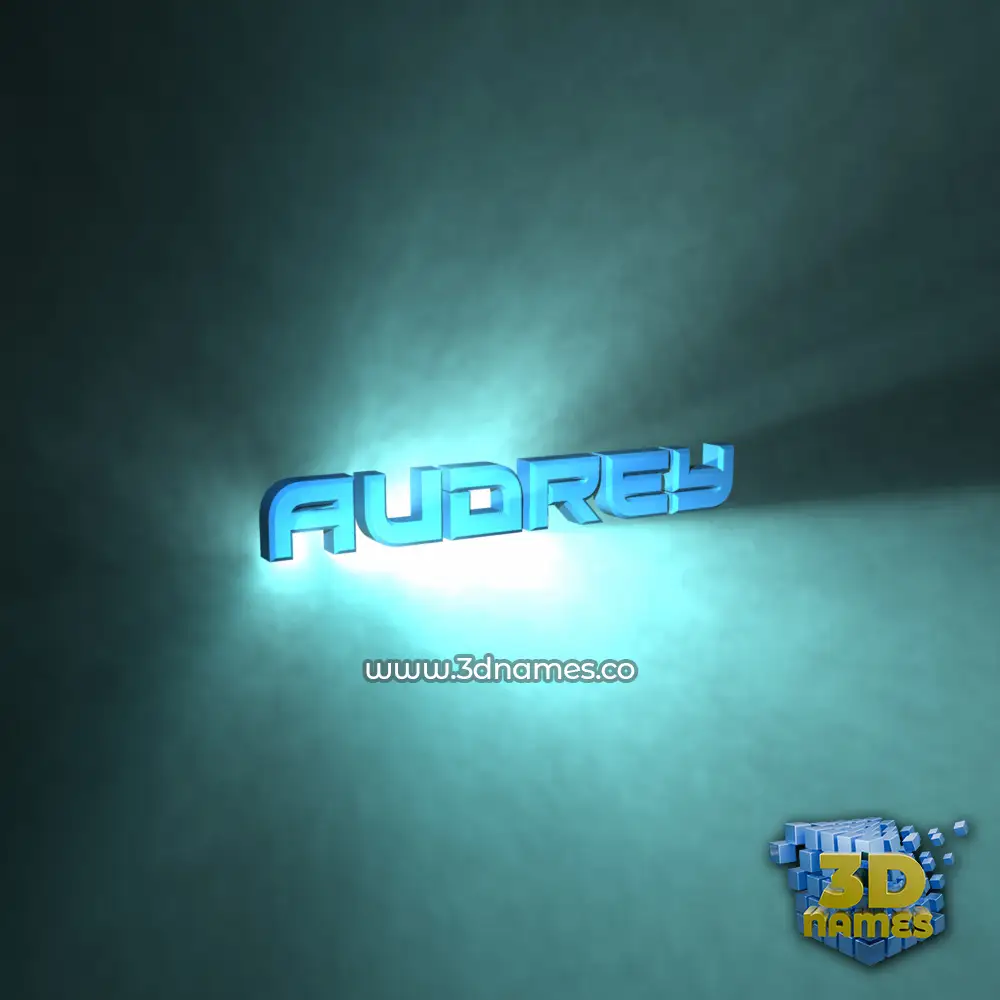 audrey in Light Shine style - 3D name wallpaper