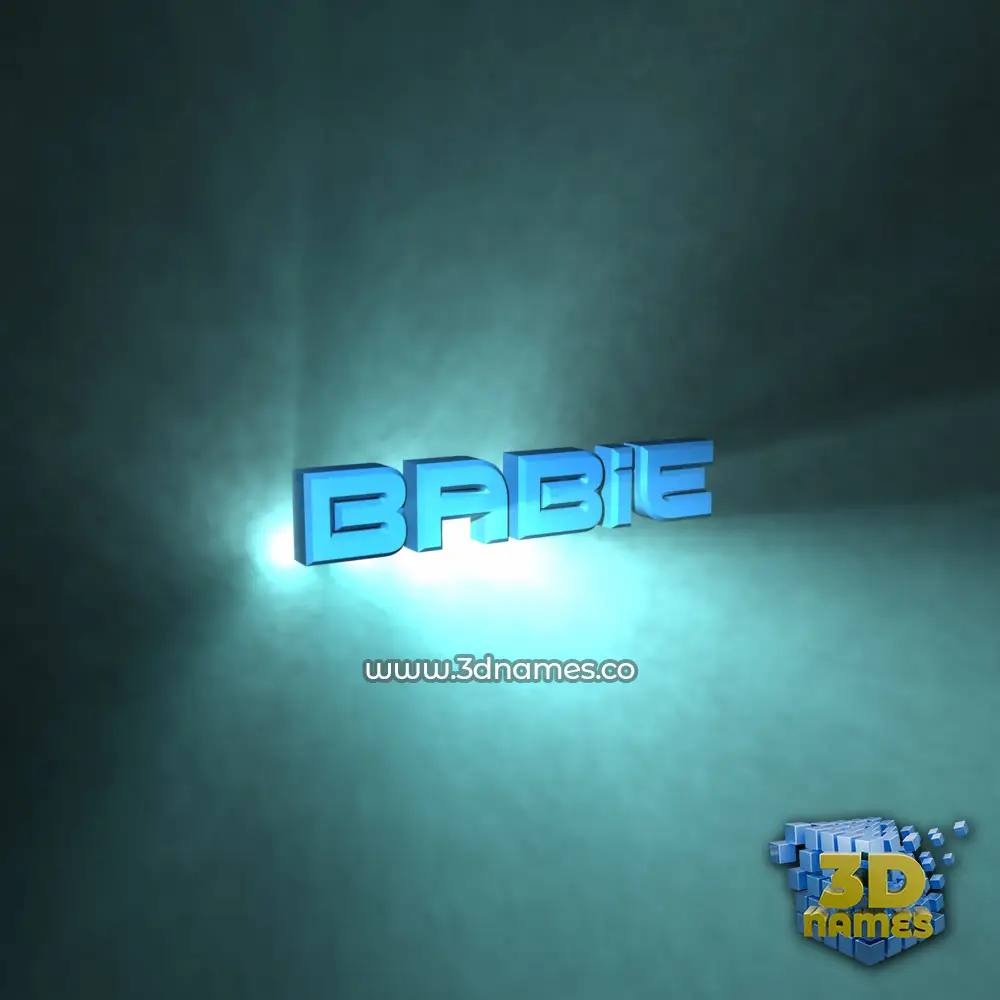 babie in Light Shine style - 3D name wallpaper