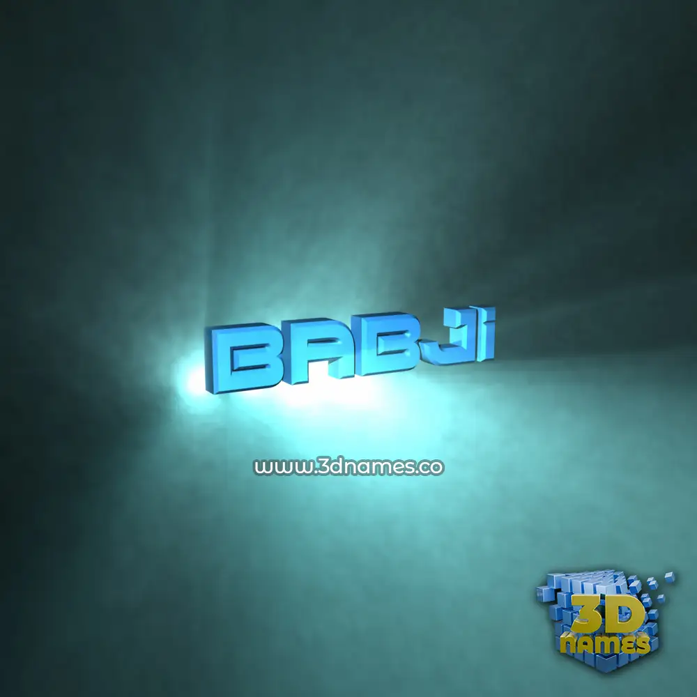 babji in Light Shine style - 3D name wallpaper
