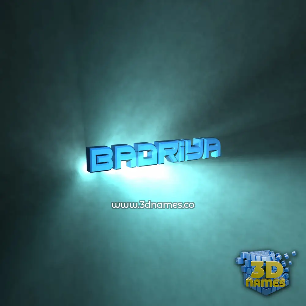 badriya in Light Shine style - 3D name wallpaper