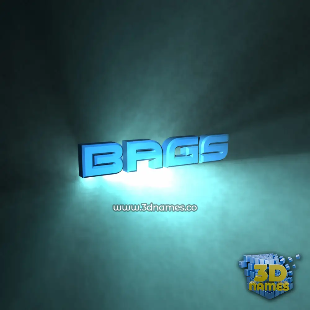 bags in Light Shine style - 3D name wallpaper