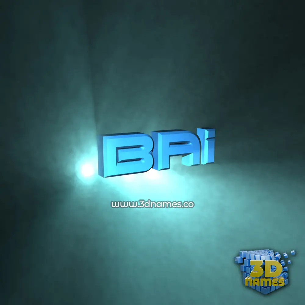 bai in Light Shine style - 3D name wallpaper