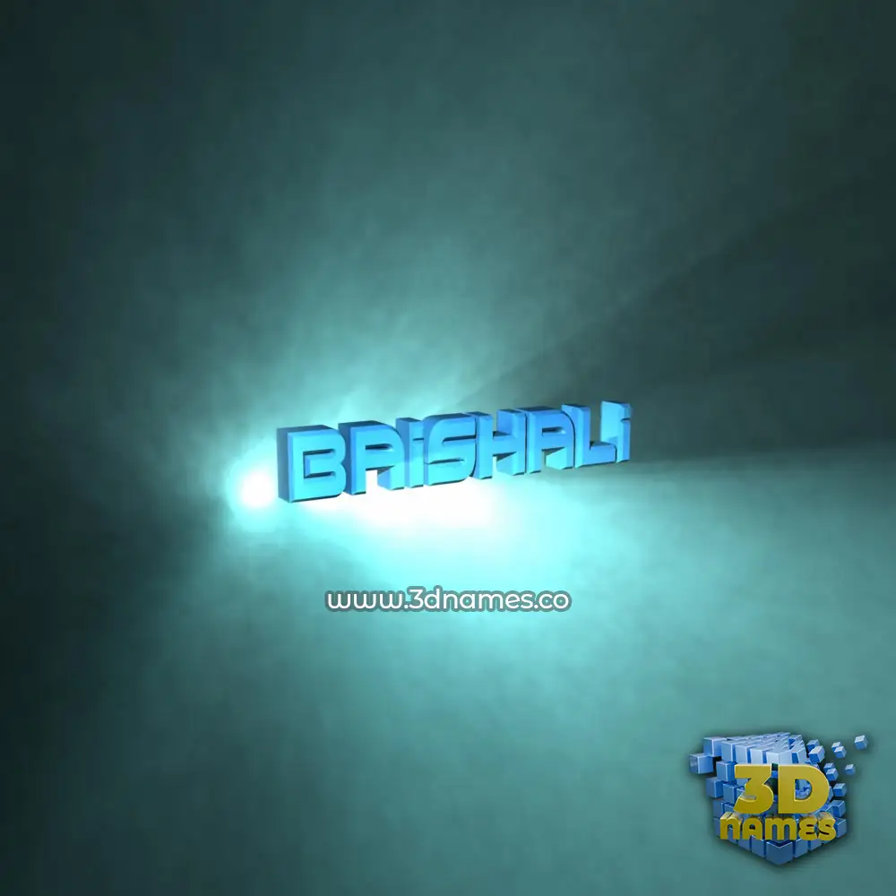 baishali in Light Shine style - 3D name wallpaper