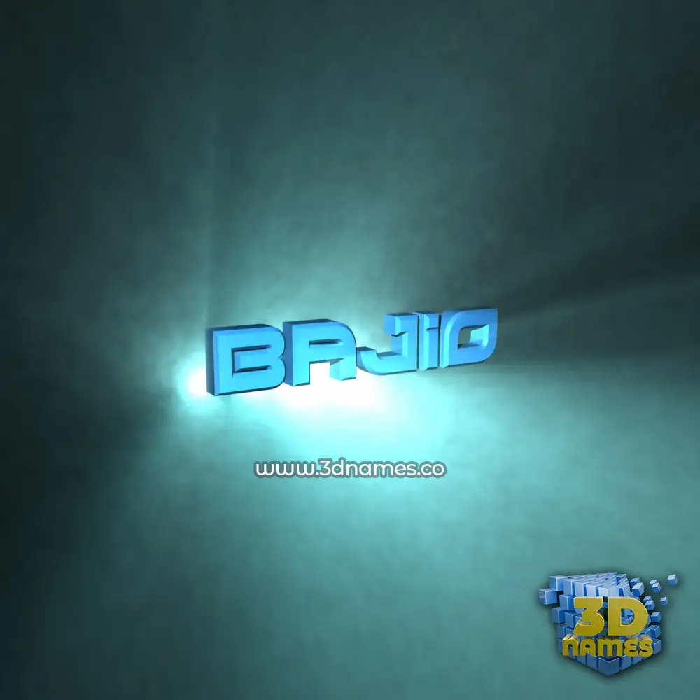 bajio in Light Shine style - 3D name wallpaper