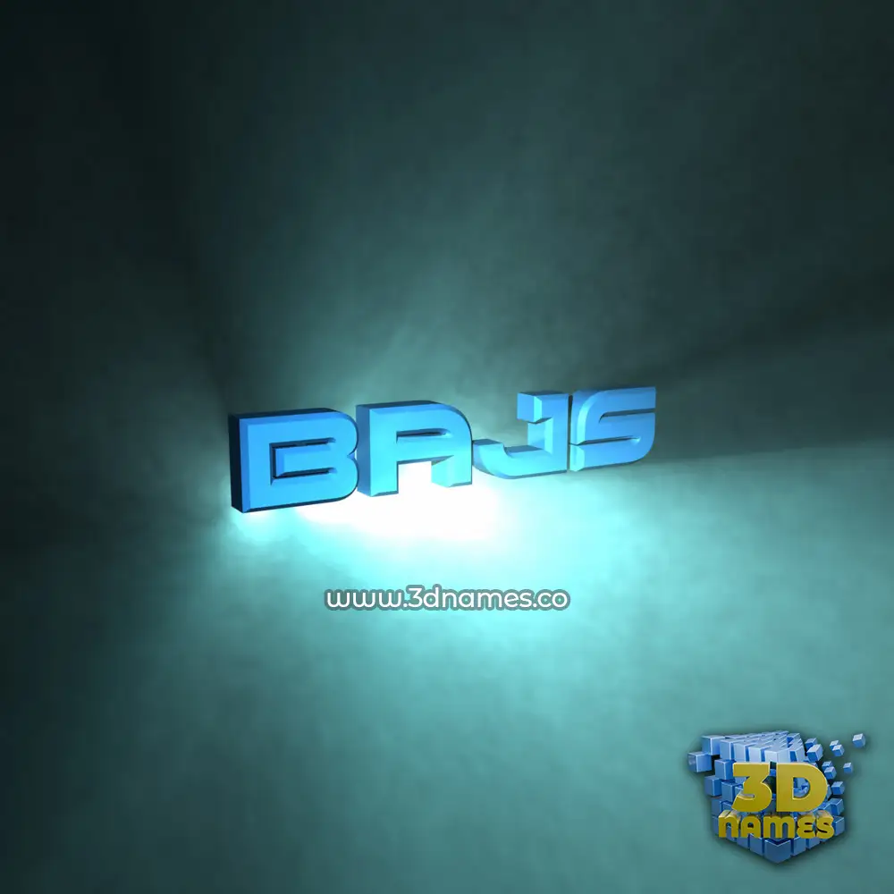 bajs in Light Shine style - 3D name wallpaper