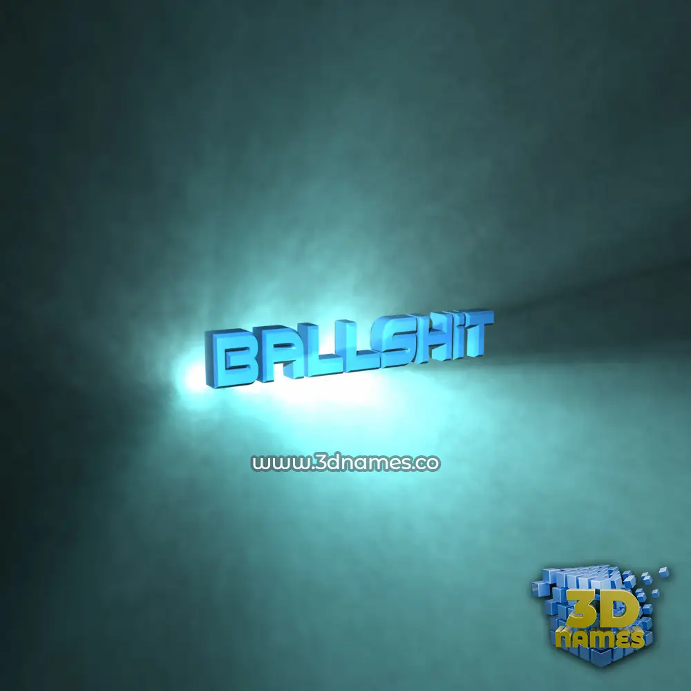 ballshit in Light Shine style - 3D name wallpaper