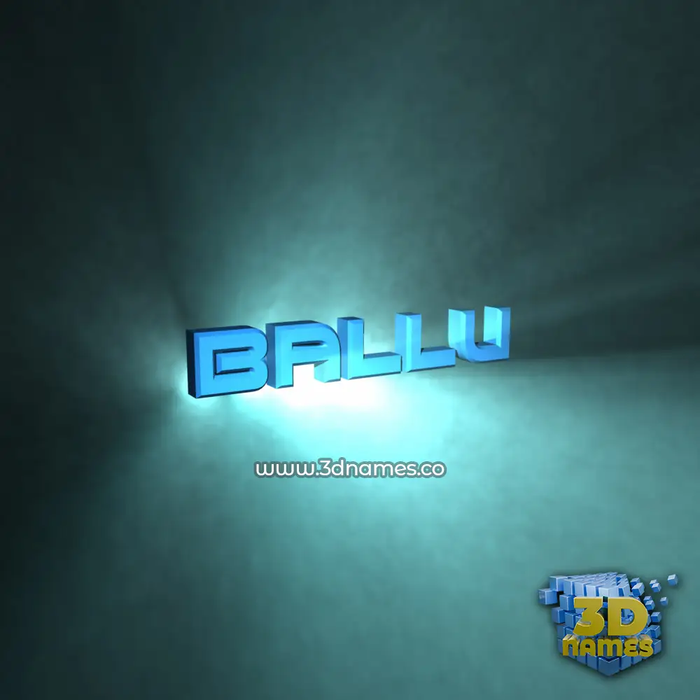ballu in Light Shine style - 3D name wallpaper