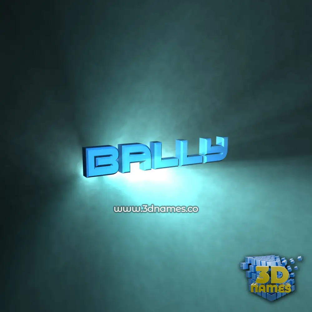 bally in Light Shine style - 3D name wallpaper