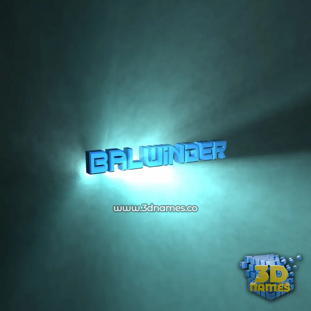 balwinder in Light Shine style - 3D name wallpaper