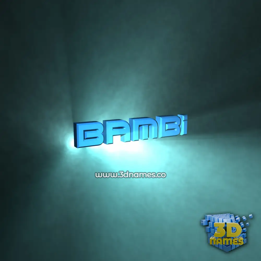 bambi in Light Shine style - 3D name wallpaper
