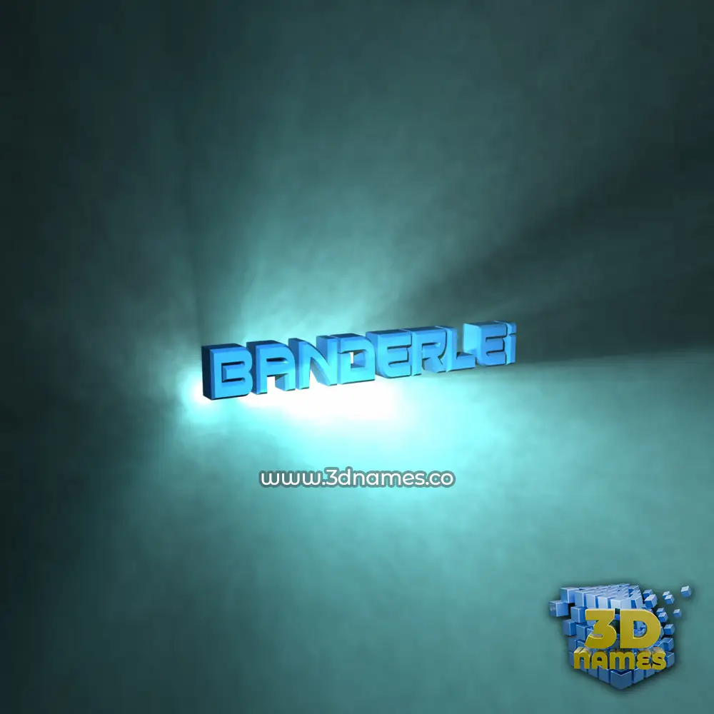 banderlei in Light Shine style - 3D name wallpaper