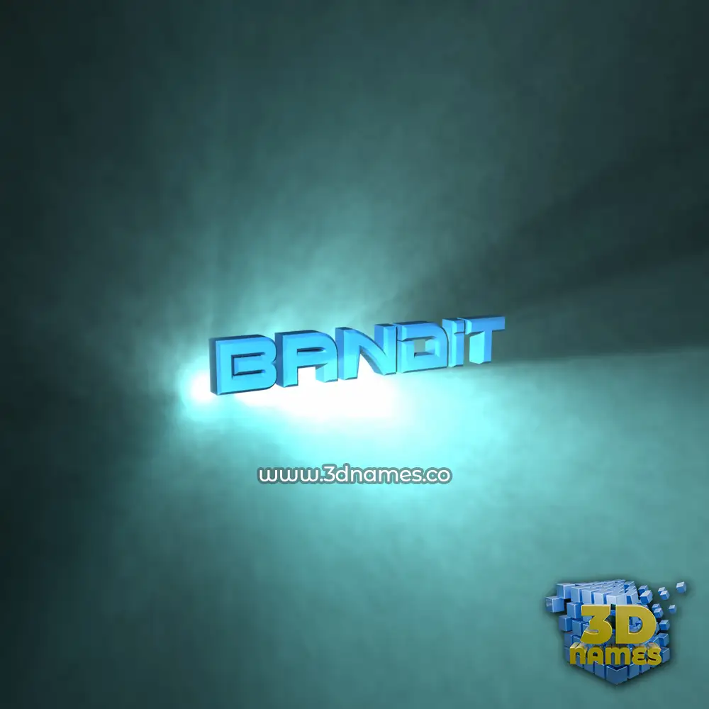 bandit in Light Shine style - 3D name wallpaper