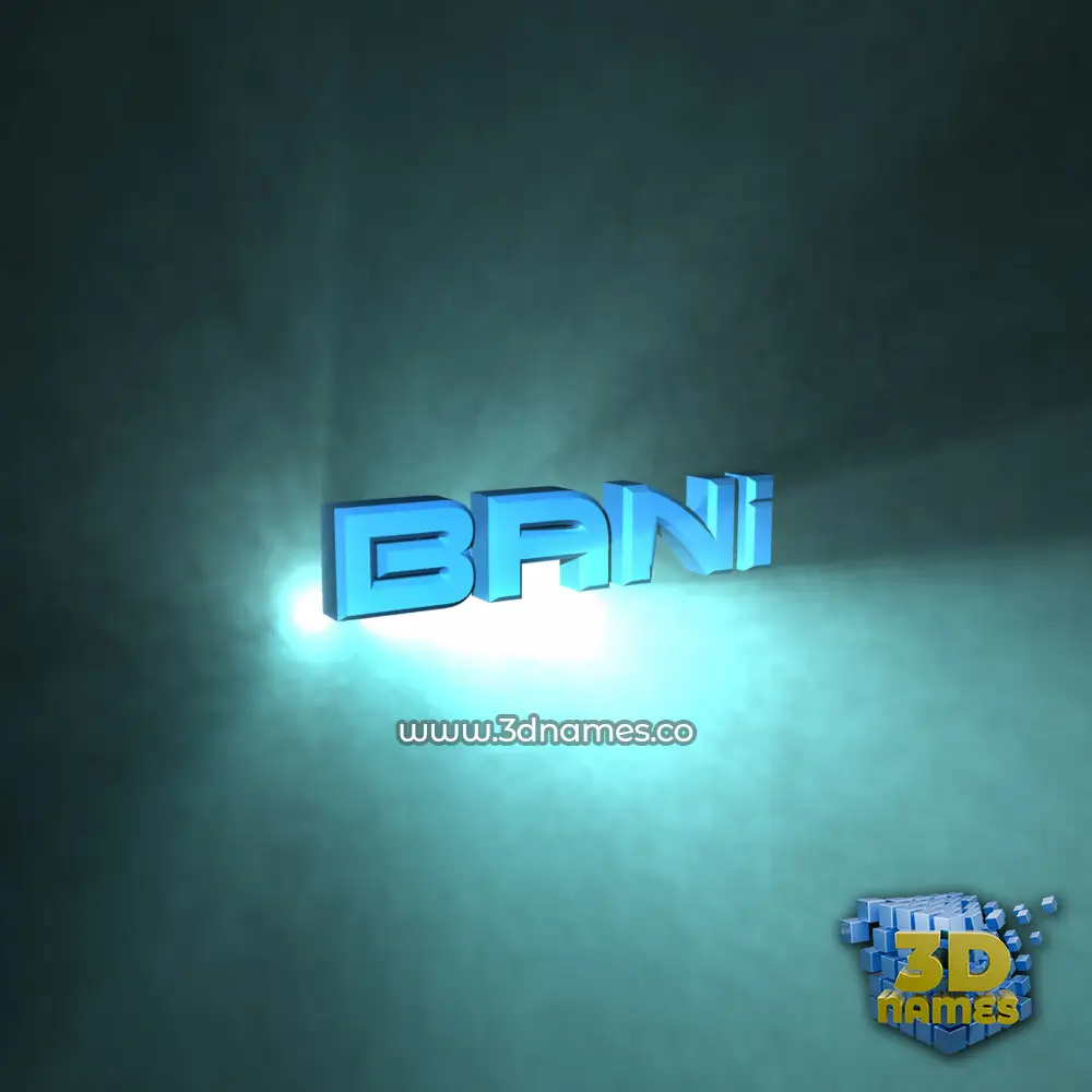 bani in Light Shine style - 3D name wallpaper