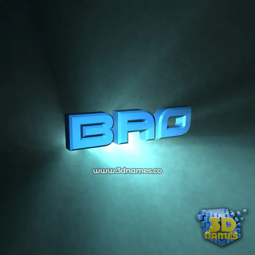 bao in Light Shine style - 3D name wallpaper