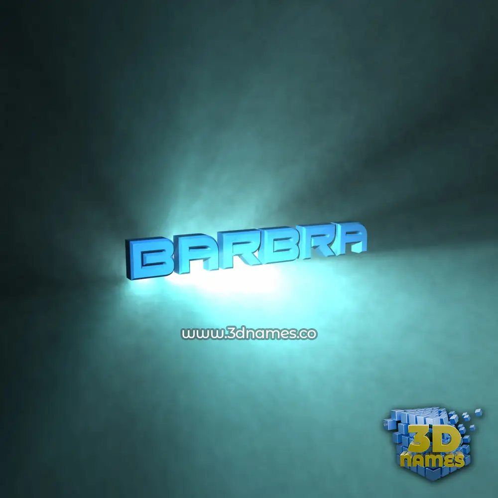 barbra in Light Shine style - 3D name wallpaper