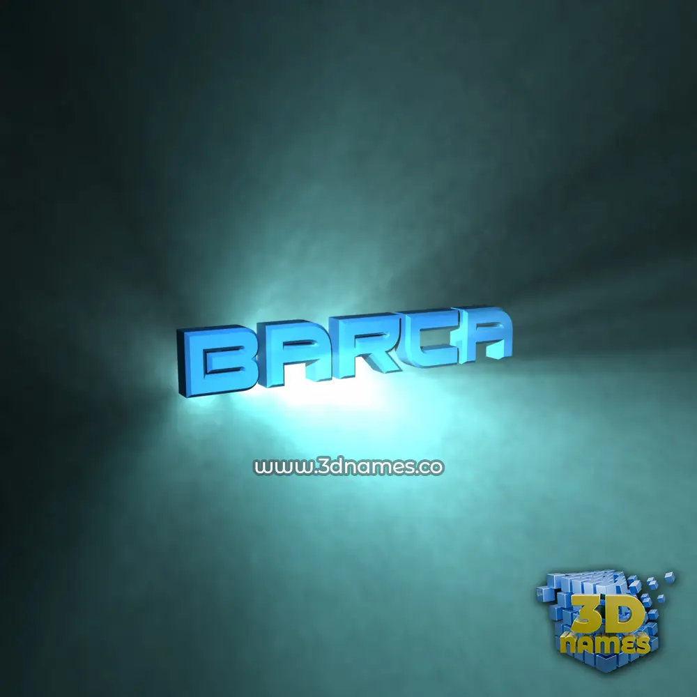 barca in Light Shine style - 3D name wallpaper